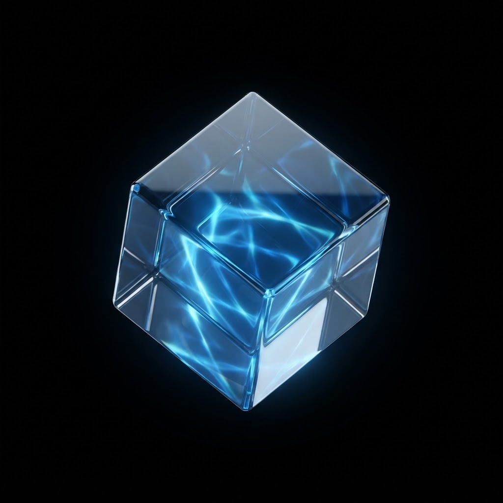 Translucent glass cube